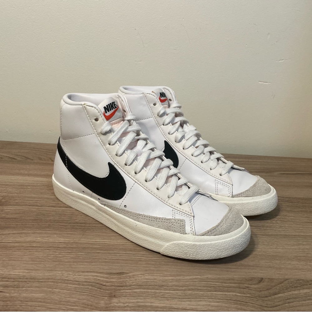 Nike Blazer Mid '77 Vintage Authentic Black White High Tops Women's US Size 8